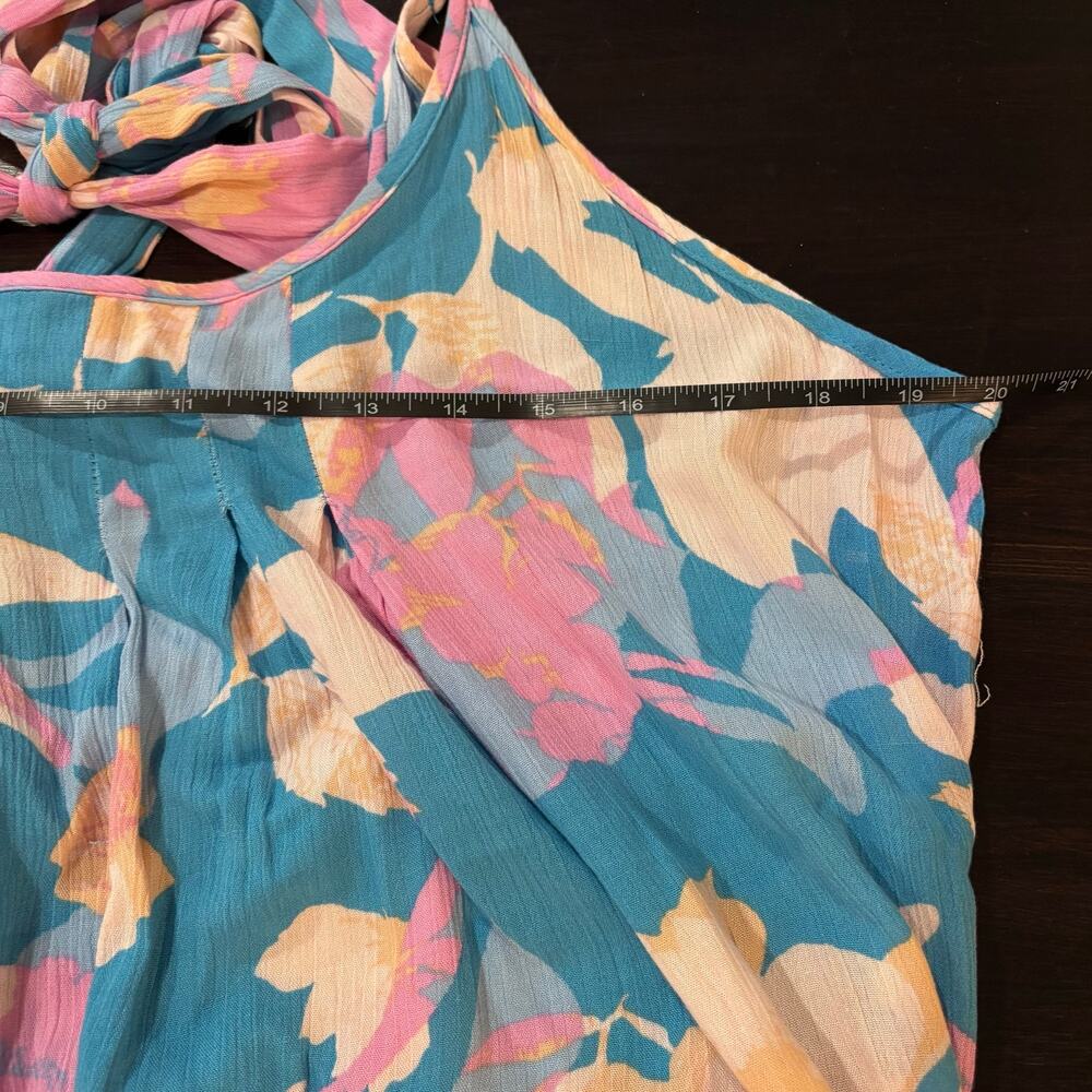 Cozy Co Boho Floral Wide Leg Resortwear Jumpsuit Size L - Picture 4 of 6